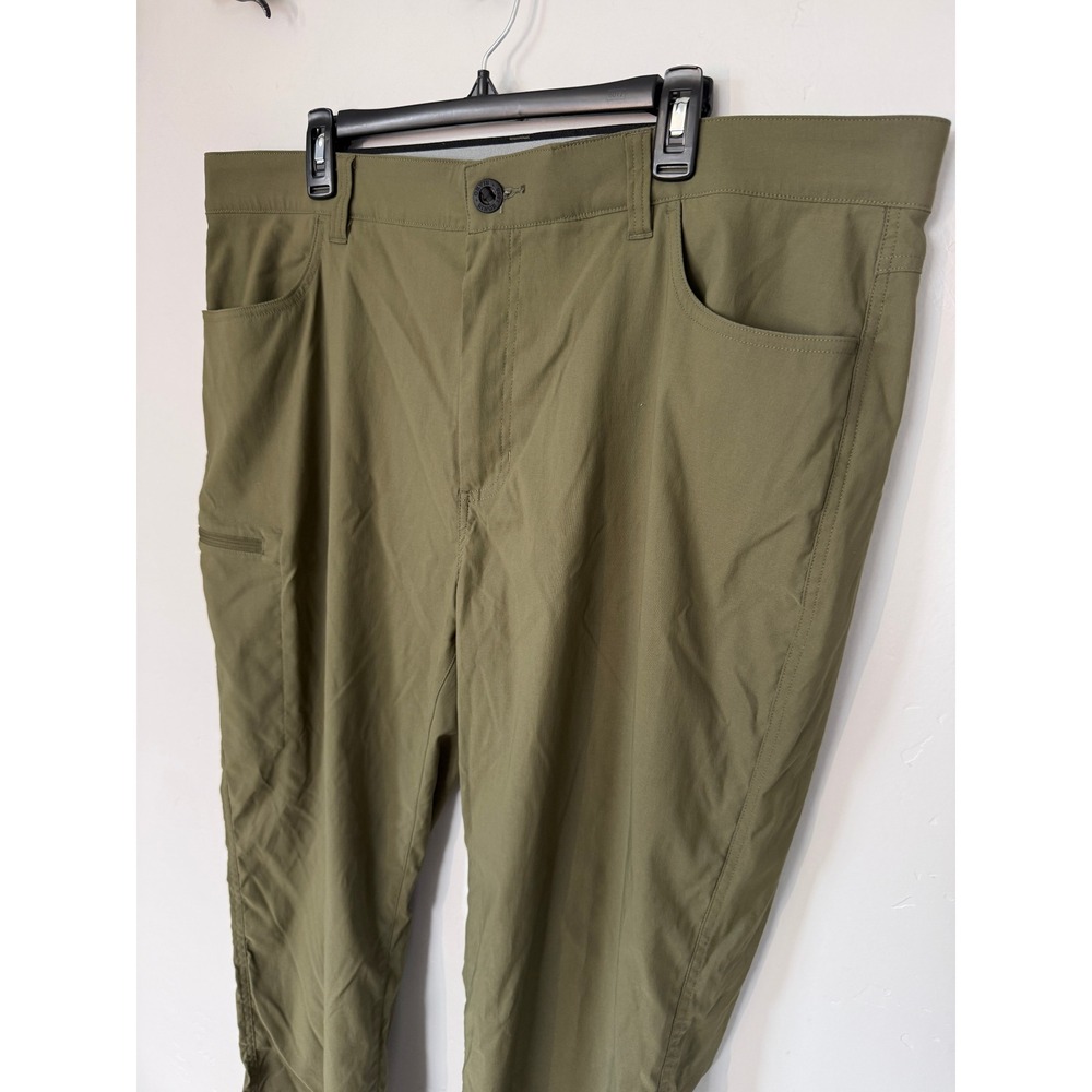 Orvis Mens Tech Pants Olive Green 40x30 Stretch Water Repellent Hiking Travel